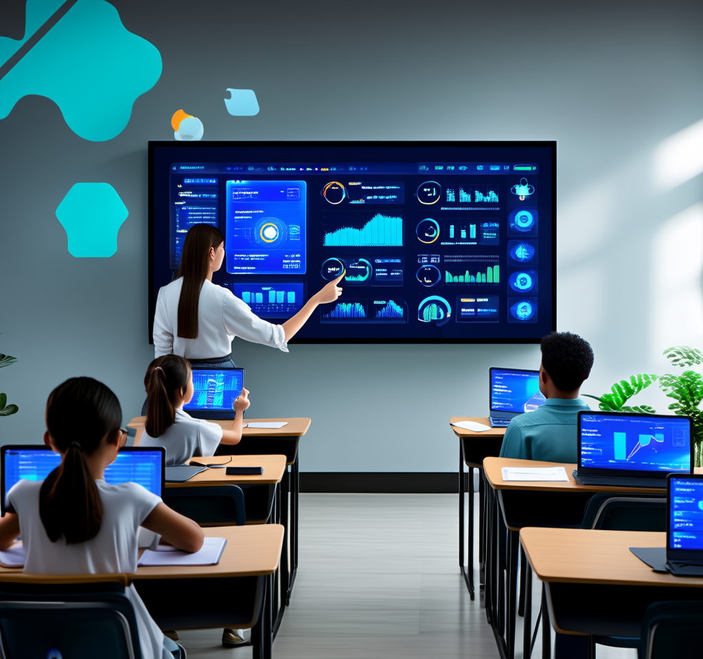 多媒体教学场景 - 互动白板与云桌面联动的教学环境